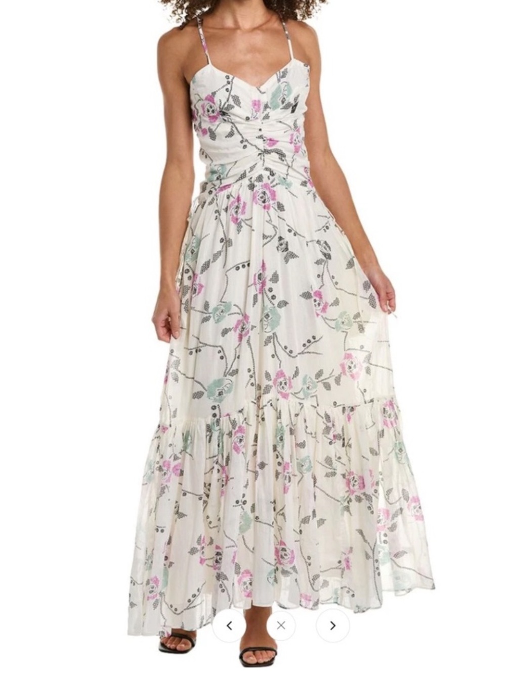 Isabel Marant Étoile's Giana ruched tiered 100% cotton dress